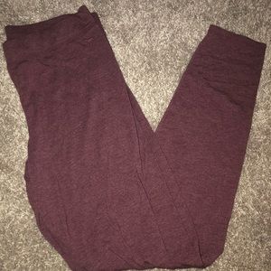 PINK burgundy leggings